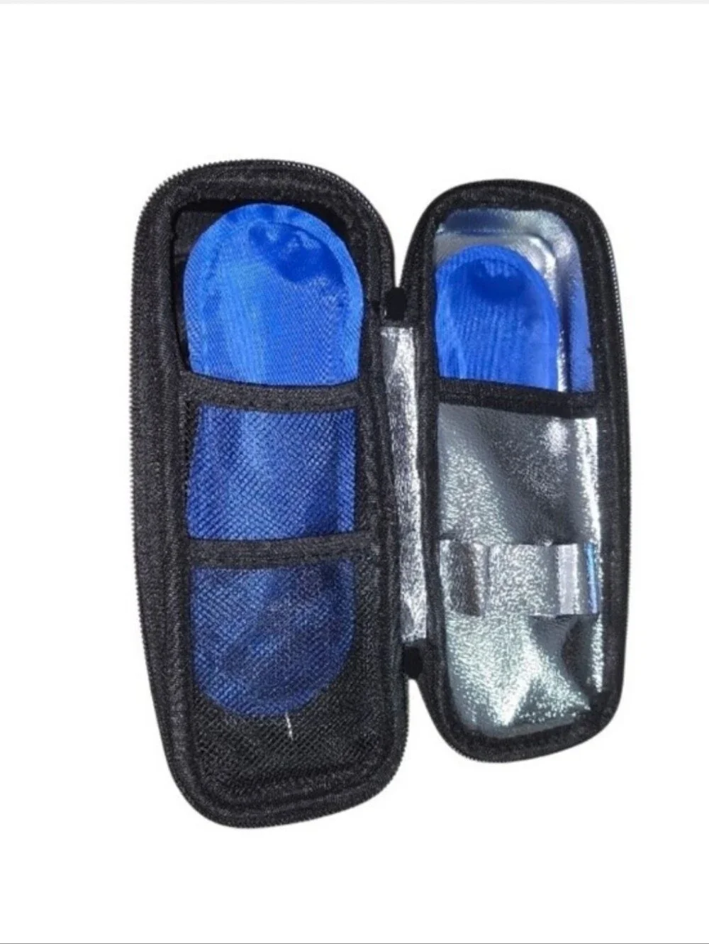 Black Travel Electronics Case with Built-In Thermometer